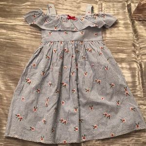 Striped floral dress